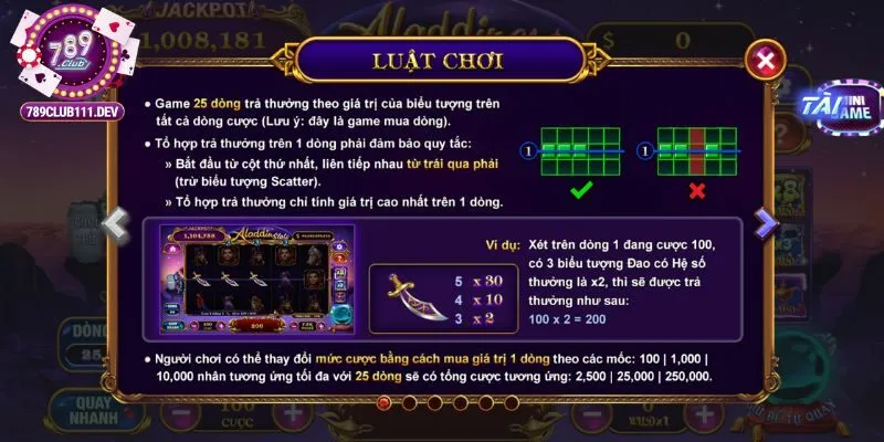 Quay hũ Alalldin Slots 789Club Trải nghiệm Quay Hũ Huyền Thoại 2 Quay hũ Alalldin Slots 789Club là gì? Cuộc phiêu lưu kỳ thú